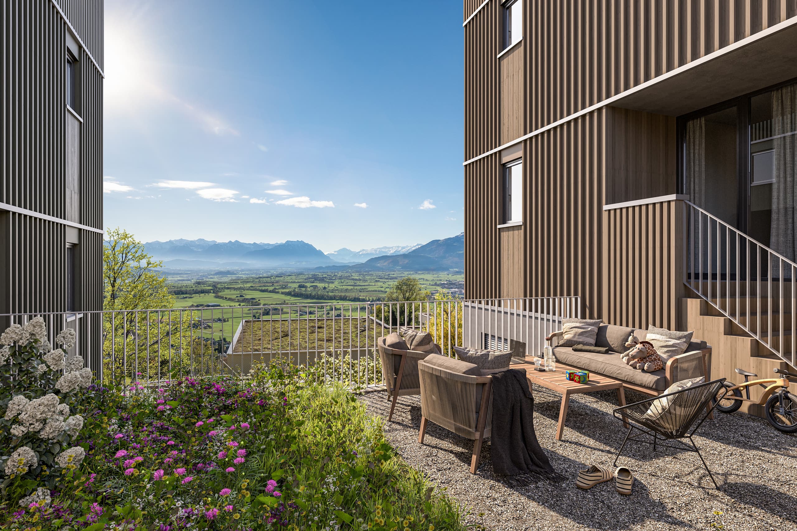 Visualisierung der Terrasse
